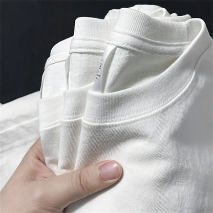 Hommes t-shirt été couverture en coton femmes couleur unie t-shirts vierges col rond à manches courtes Couple haut blanc t-shirts