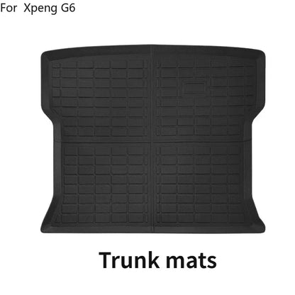 Tapis de Sol Antidérapants Imperméables pour Xpeng G6 2023 2024, Doublure de Chargement Avant et Arrière, Polymères de Coffre, Accessoires