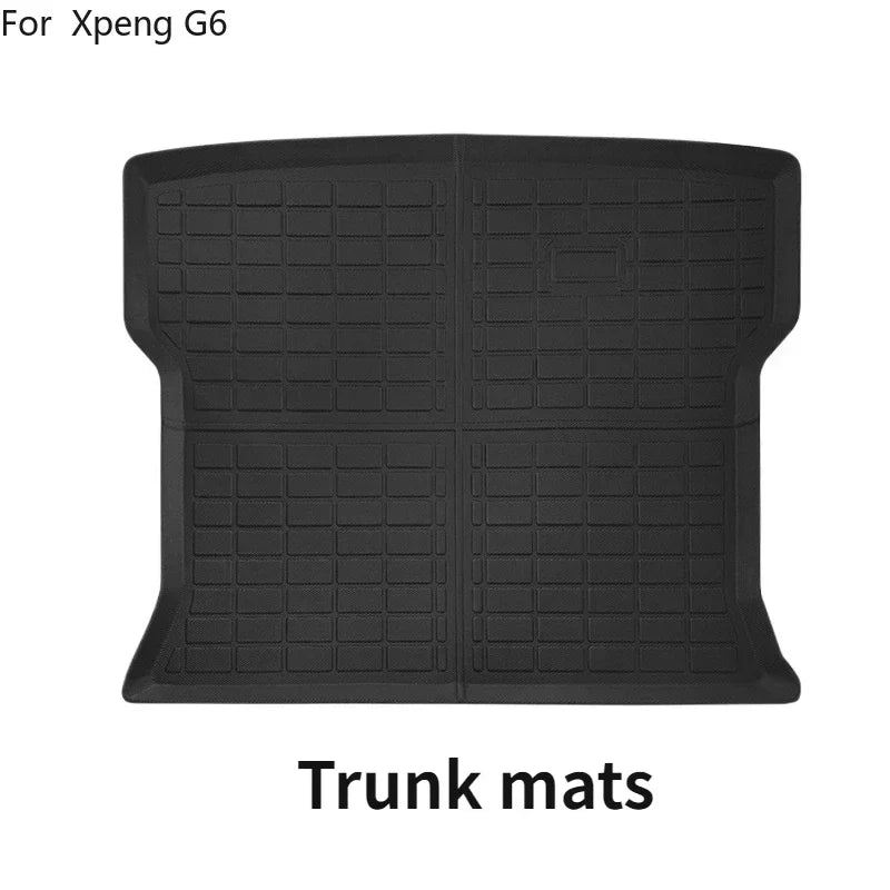 Tapis de Sol Antidérapants Imperméables pour Xpeng G6 2023 2024, Doublure de Chargement Avant et Arrière, Polymères de Coffre, Accessoires