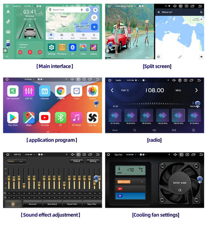 Autoradio multimédia vidéo avec navigation GPS Android16 CarPlay sans fil pour Ford New Transit 2009-2019 Focus 2005-2010