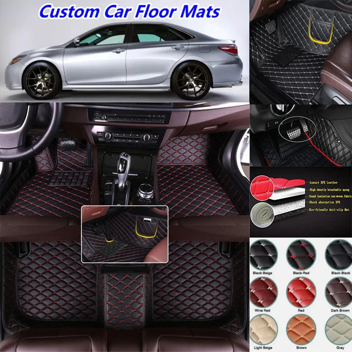 Pour Lynk & Co Z10 Z20 900 tapis de sol de voiture personnalisés tapis Auto en cuir PU imperméable pied Coche accessoire revêtement de sol