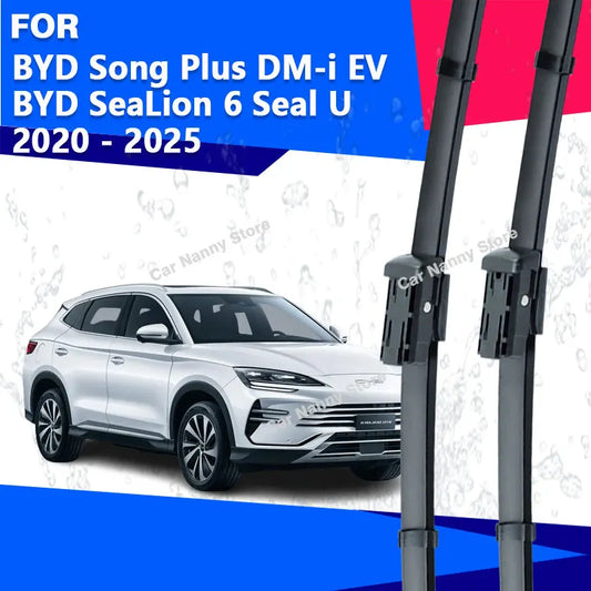 Lames de pare-brise avant pour BYD Song Plus DM-i EV BYD SeaLion 6 Seal U 2020 – 2025 essuie-glaces de voiture bande de caoutchouc 2024
