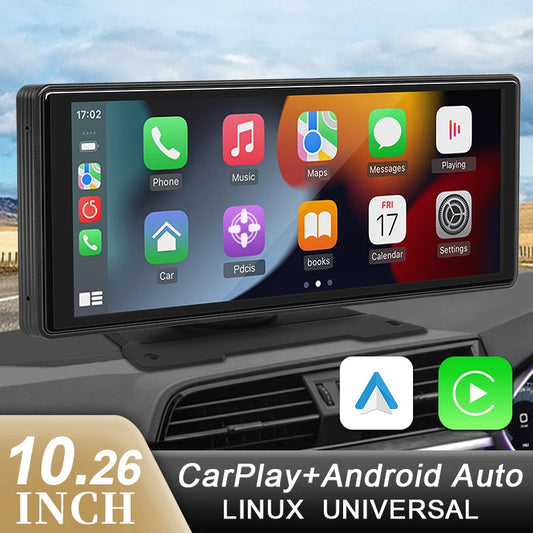 10.26 "voiture miroir Radio multimédia lecteur vidéo universel sans fil Carplay Android Auto écran avec Bluetooth AUX USB