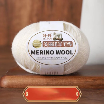Rouleau de fil de laine mérinos doux pour bébé, 50g/rouleau, 100M, anti-boulochage, bricolage, tricot à la main, écharpe au Crochet, vêtements, chapeaux
