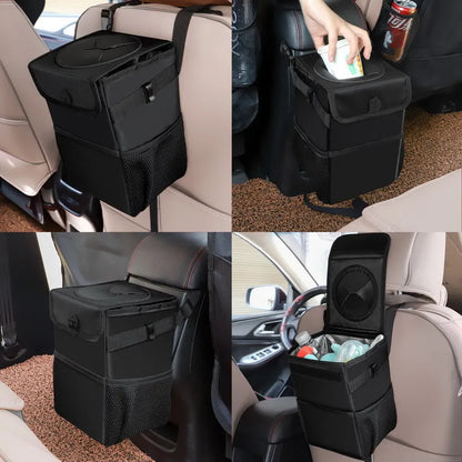 Poubelle étanche pour voiture, organisateur d'accessoires de voiture, benne à ordures pour voitures, poches de rangement portables à fermeture