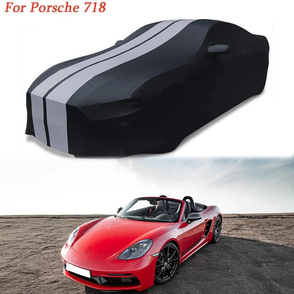 Juste de voiture d'intérieur commandée Ultraguard, compatible avec Porsche 911, 718, 968, 992, 928, Cayman, Boxster, Carrera, gris foncé, noir, rayé