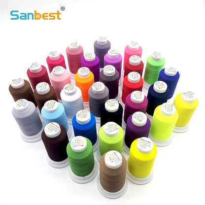 Sanbest-Fil à broder mat, fils de machine en polyester, haute résistance, Brother Singer, Janome, Babylock, 1000m