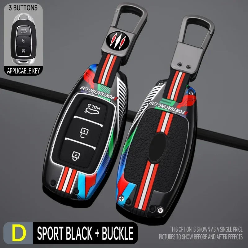 Étui pour clé de voiture en métal, housse pour Hyundai Accent Solaris Sonata Palisade Kona Azera Creta I20 I30 IX35 IX25 Elantra Grandeur Ig