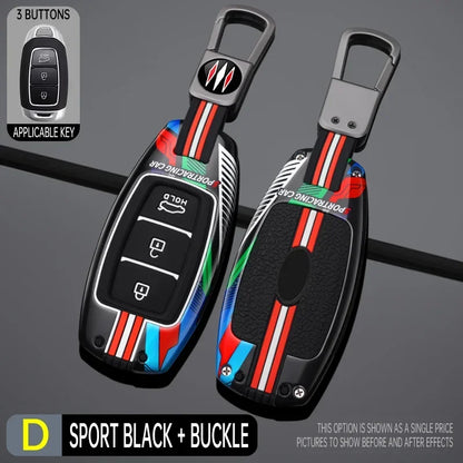 Étui pour clé de voiture en métal, housse pour Hyundai Accent Solaris Sonata Palisade Kona Azera Creta I20 I30 IX35 IX25 Elantra Grandeur Ig