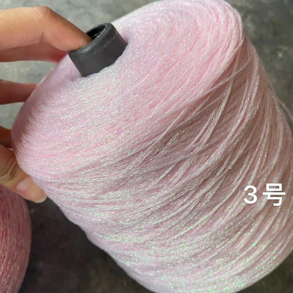 Modules de fil métallique en laine de coton doré et argenté, fil au crochet, paillettes, tissé à la main, sac artisanal, coloré, unique, boule de 50g, livraison gratuite