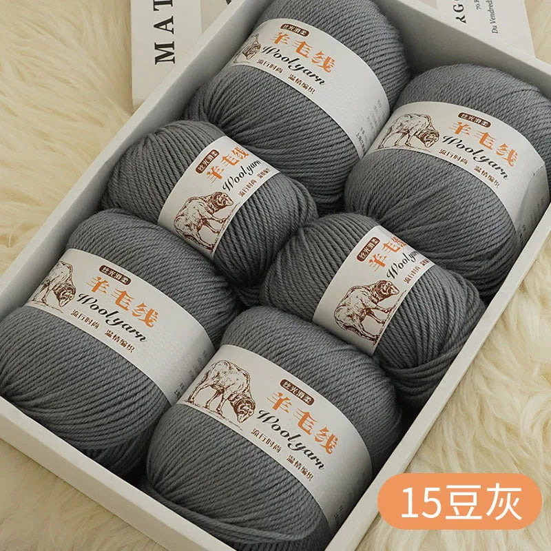 Fil de laine mélangé au Crochet de qualité supérieure, pour pull, écharpe, fil épais, 4 plis, 3 pièces x 100g = 300 grammes
