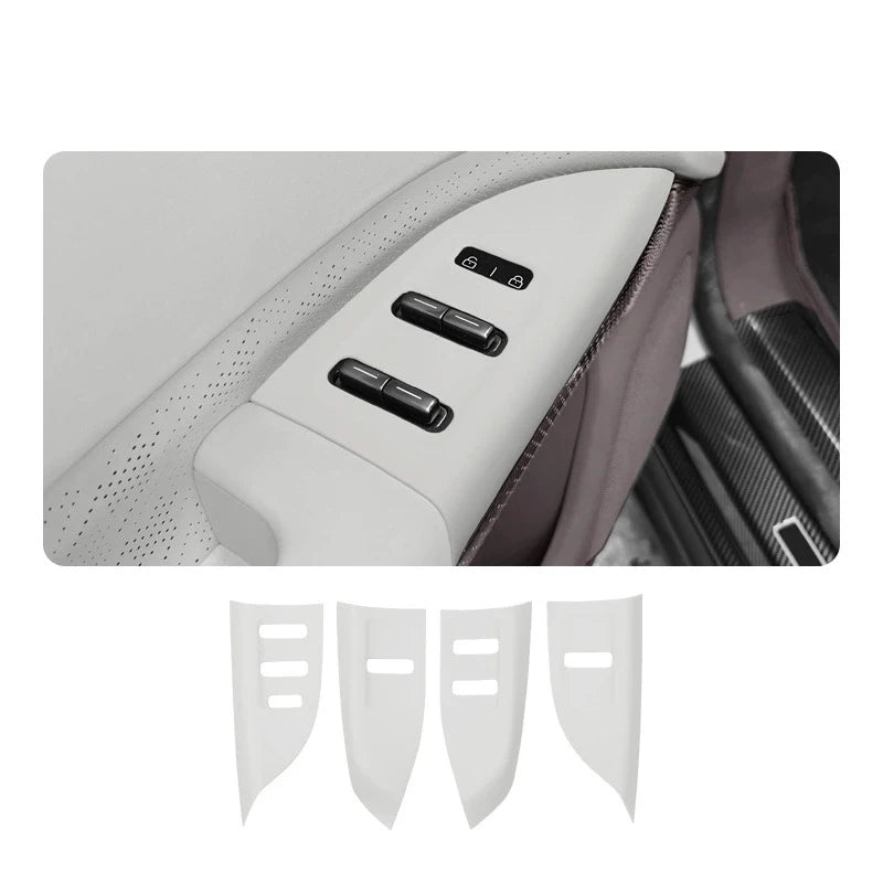 Autocollant de panneau de levage de verre en Silicone pour voiture, Film de protection pour panneau de cadre de bouton de fenêtre pour Zeekr 7X 2024 2025 2026 accessoires