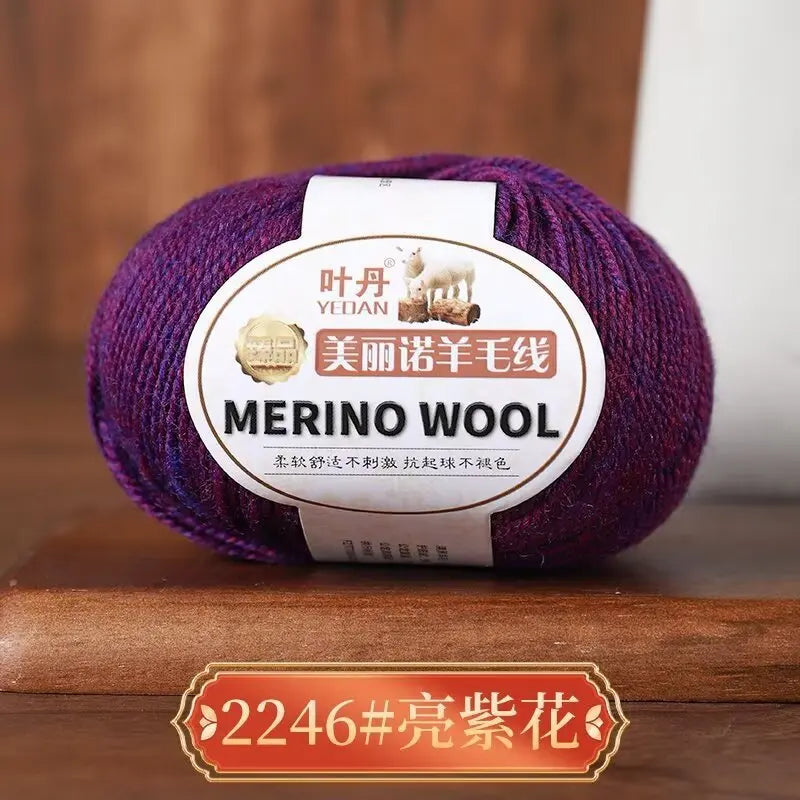 Rouleau de fil de laine mérinos doux pour bébé, 50g/rouleau, 100M, anti-boulochage, bricolage, tricot à la main, écharpe au Crochet, vêtements, chapeaux
