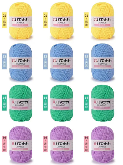 12 pièces 300g fil de lait fait à la main grossier bricolage tissage boule de fil pour pull chapeau écharpe et autres vêtements doux Crochet fil à tricoter