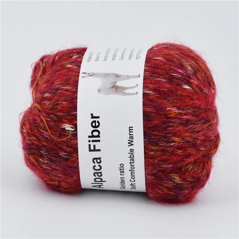 Fil épais tricoté en alpaga, 50g, aiguille colorée chaude, Crochet, écharpe tricotée à la main, fil de laine en coton Alize