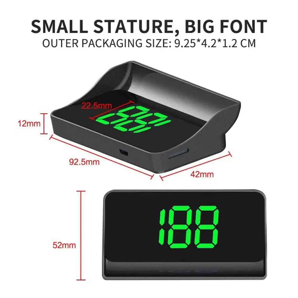 Compteur de vitesse GPS HUD numérique tête haute, Projection électronique automatique sur verre, compteur de vitesse de voiture, projecteur de pare-brise, horloge