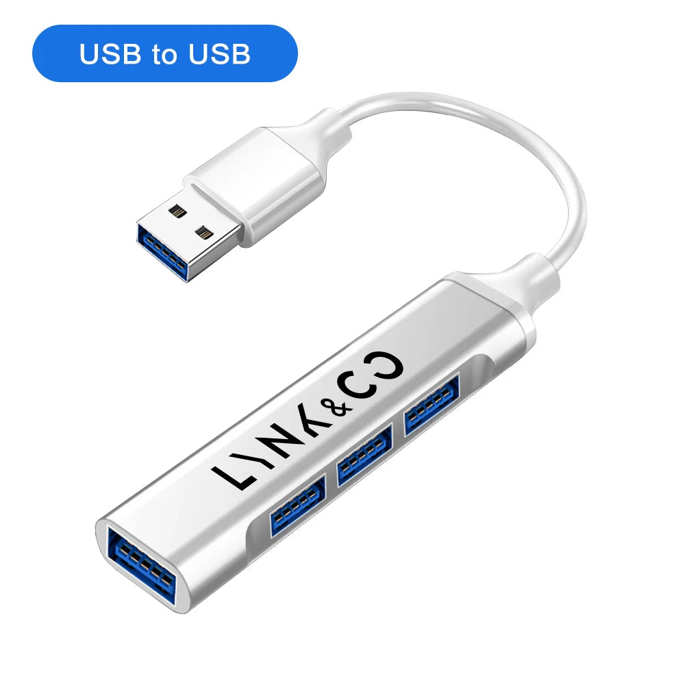 Chargeur HUB USB 4 en 1 pour voiture, câble d'alimentation de Type C, accessoires automobiles pour Geely Lynk & co 01 05 03 09 02 04 06 07 08