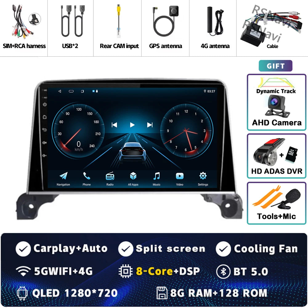 Autoradio Android 15 Carplay pour Peugeot 5008 4008 3008 2017 2018 2019 2020 lecteur vidéo multimédia Navigation GPS stéréo DVD BT