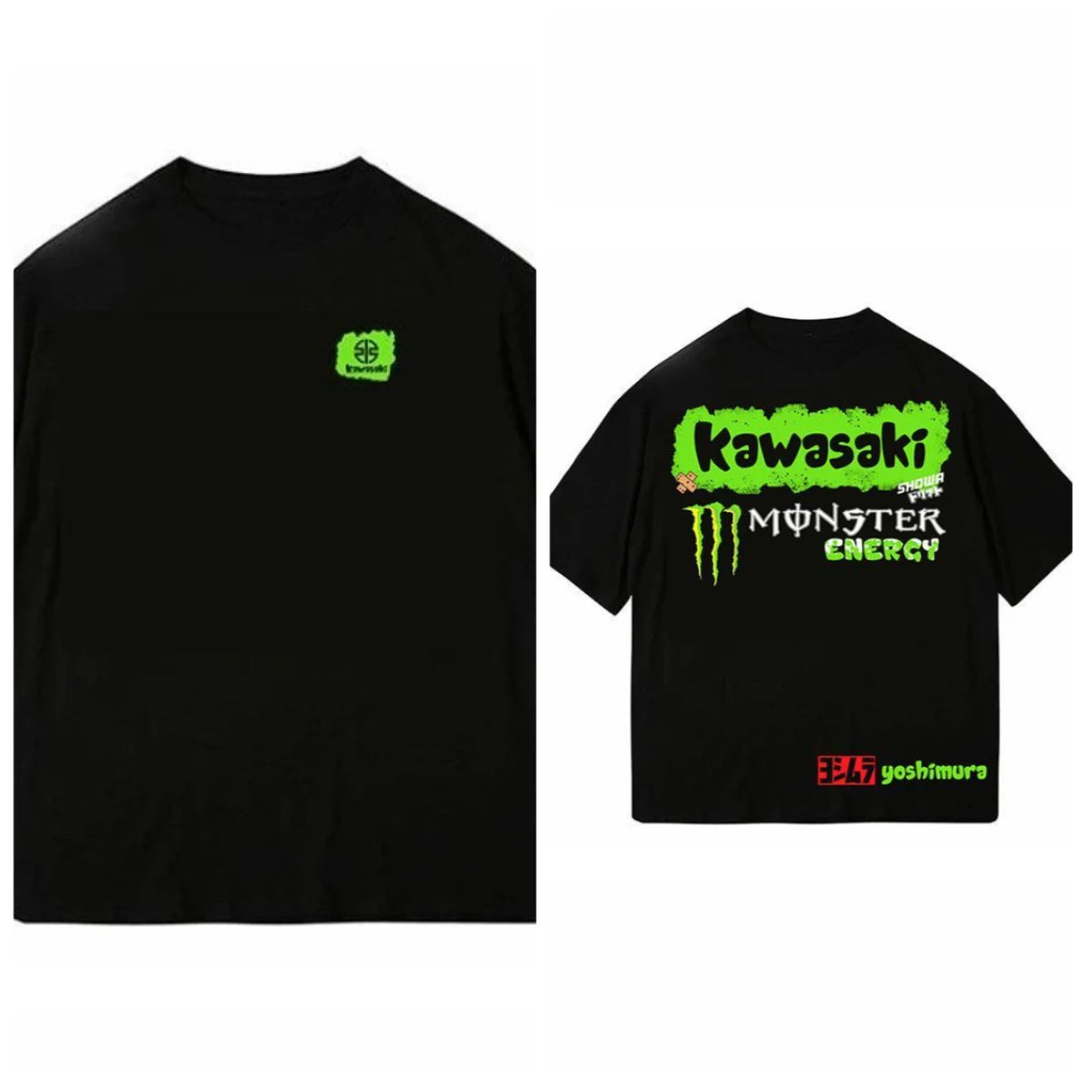 Le nouveau T-shirt imprimé Kawasaki Ninja d'été 2025 est un streetwear en coton à manches courtes ample et à la mode pour hommes et femmes 01