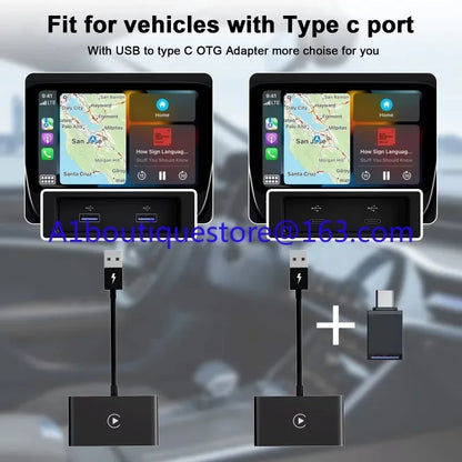 محول Apple عالي الجودة لاسلكي Ai Carplay سلكي إلى لاسلكي Apple Auto Carplay دونجل لـ Oem Carplay Apple Auto