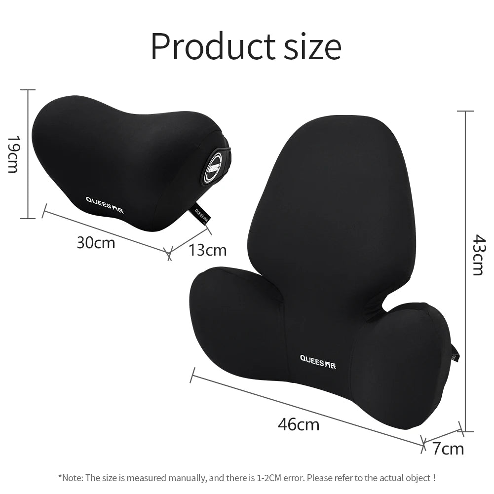 High Quality Universal Car Headrest Cushion Car Seat Neck Pillow Perforated Leather Breathable Lumbar Support Car Pillow