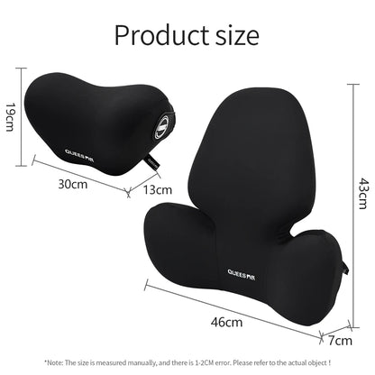 High Quality Universal Car Headrest Cushion Car Seat Neck Pillow Perforated Leather Breathable Lumbar Support Car Pillow