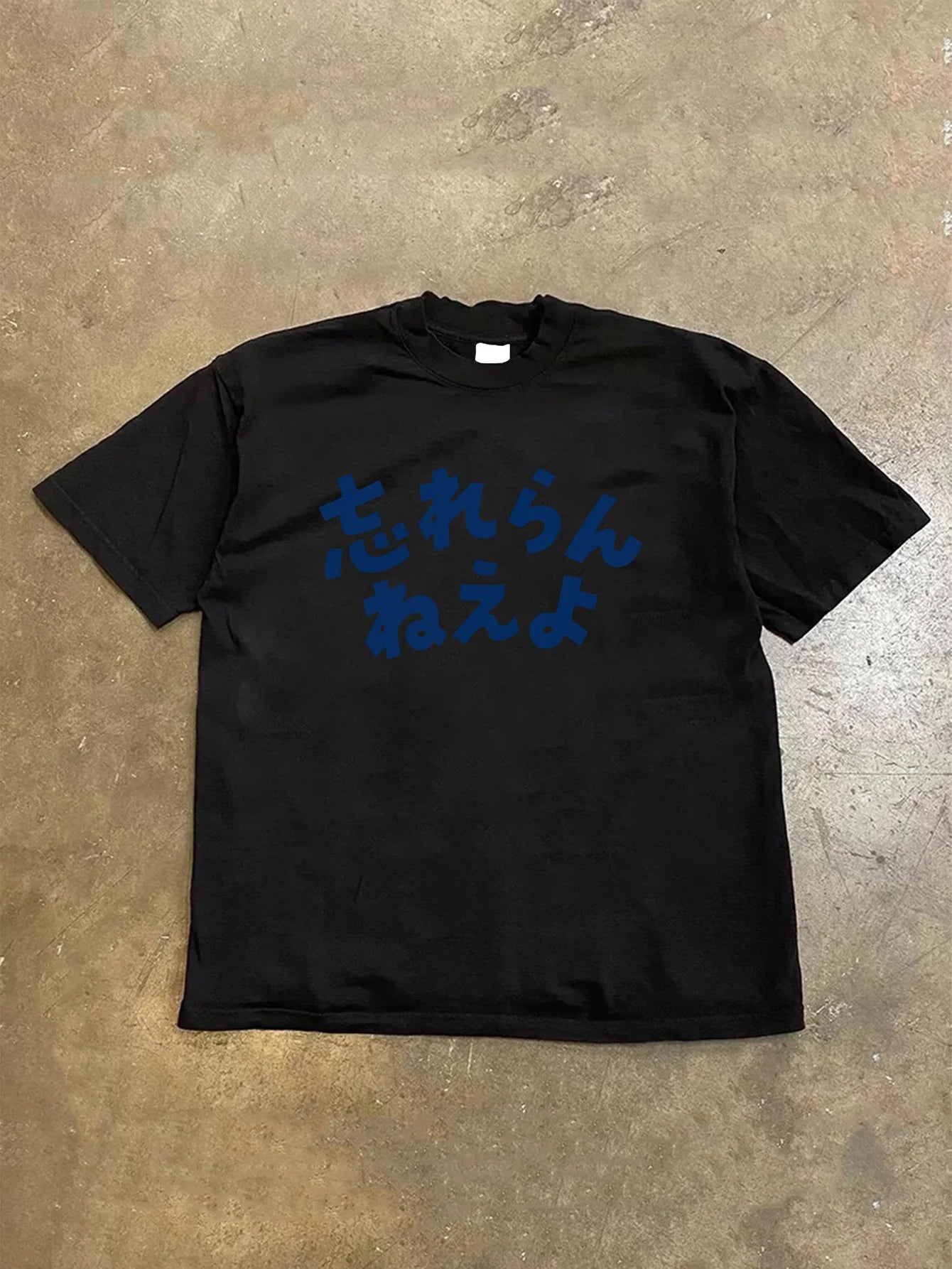 T-Shirt d'été décontracté à manches courtes, bleu vif, imprimé graphique de dessin animé, en coton, coupe régulière, col rond, respirant, ample, unisexe