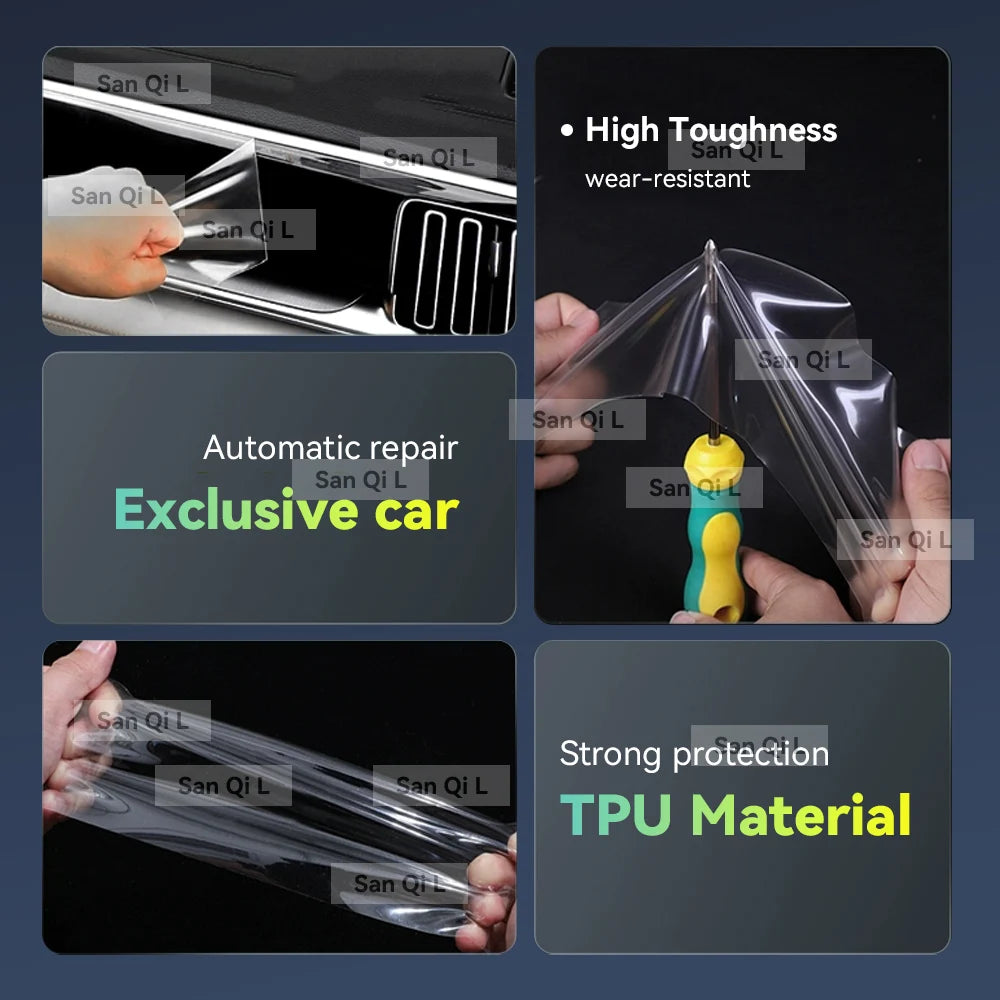 Film Transparent en TPU pour Console centrale de voiture BYD QIN PLUS 2024 2025, panneau multimédia de Navigation, protection anti-rayures, Film intérieur
