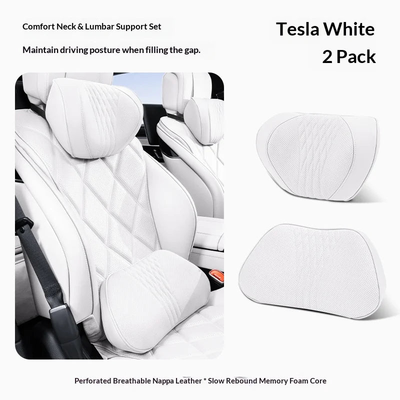 Coussin de nuque et de soutien lombaire pour voiture, universel toutes saisons, coussin lombaire respirant avec contour ergonomique pour la taille