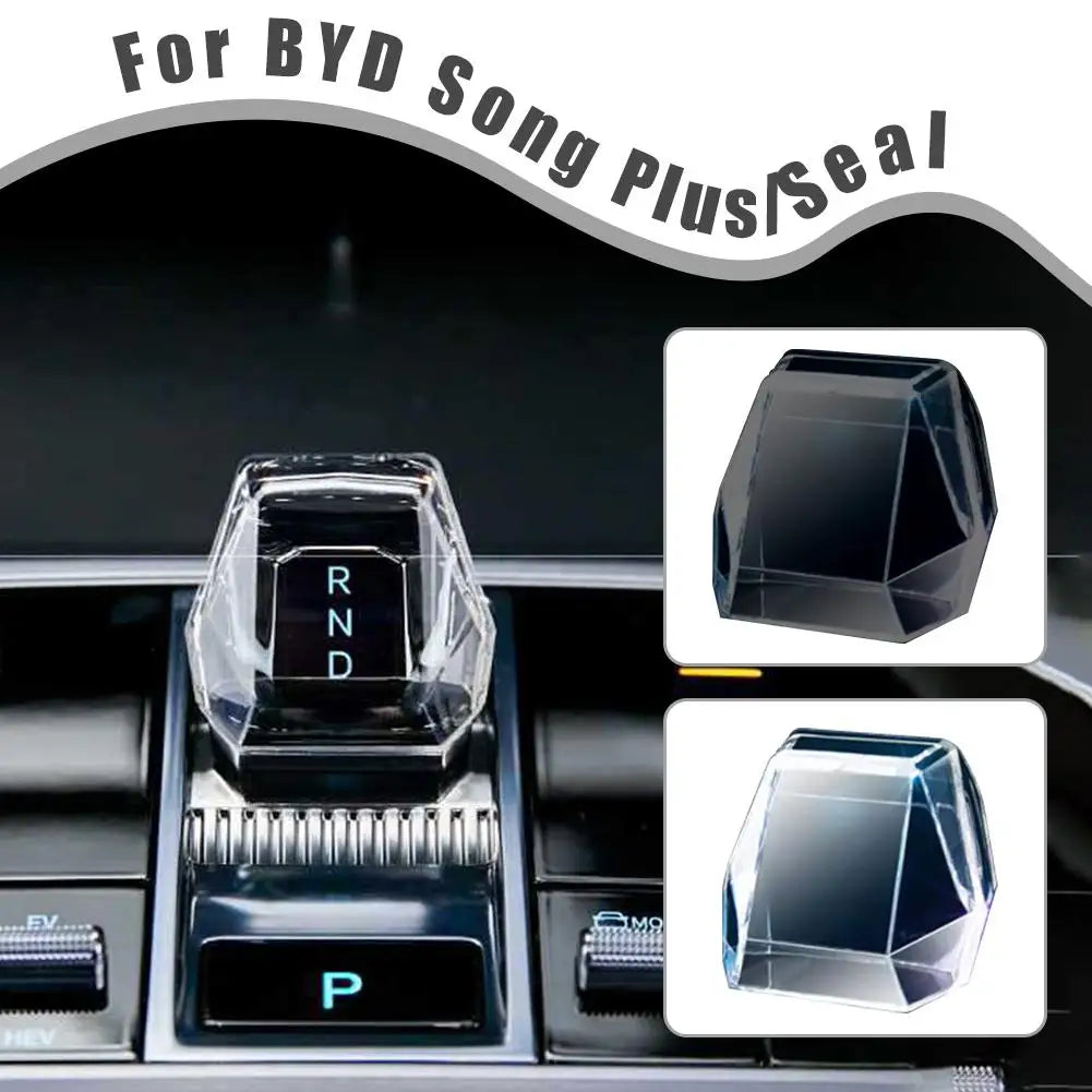 Étui de protection pour équipement de commande centrale, levier en cristal, accessoires de style intérieur pour BYD Song Plus/Seal U DM-i/EV 2023 – 2025