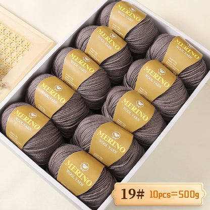 500 g de fil de laine d'alpaga mi-fin 212 de haute qualité, adapté au tricot de pulls, d'écharpes et de chapeaux, 10 écheveaux/paquet