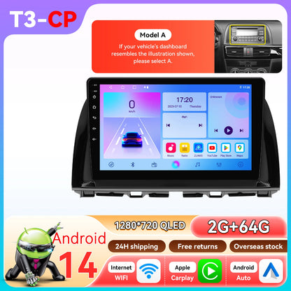 Snapdragon 8Core Android 14 autoradio pour Mazda CX5 CX-5 2012-2015 lecteur multimédia 6115 360 Cam Autoaradio Carpay Android Auto