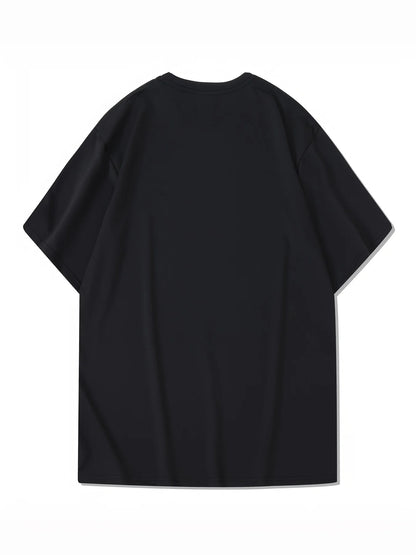 T-shirt à manches courtes et col rond pour hommes, 100% pur coton, à la mode, sport décontracté, ample, imprimé montagne, été