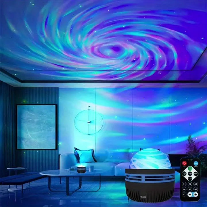 جهاز عرض النجوم المجري RGB يعمل بمنفذ USB، مصباح ليلي مع جهاز تحكم عن بعد، مثالي لتزيين الغرف والحفلات وهدايا أعياد الميلاد