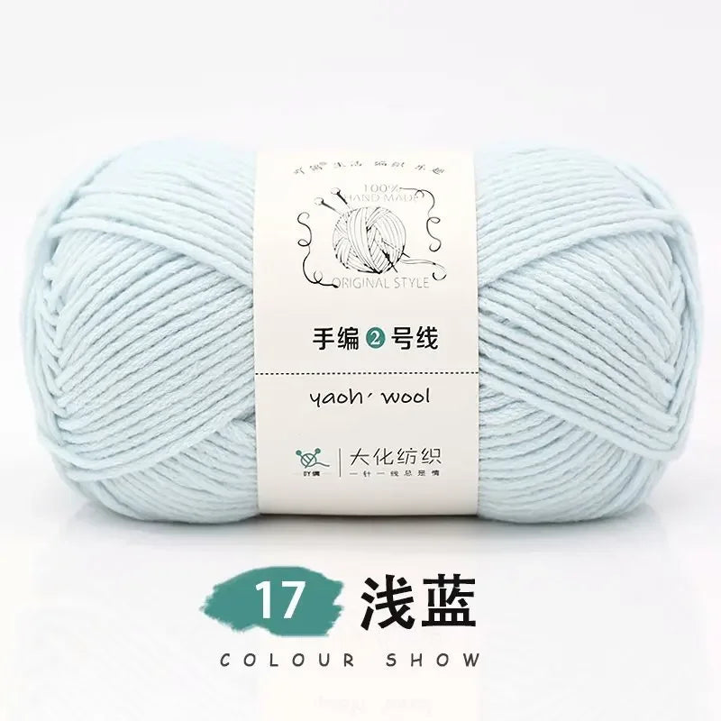 Fil de Coton Crocheté à la Main, 100g, Bricolage, Laine pour Bébé, Écharpe, Veste, Pull