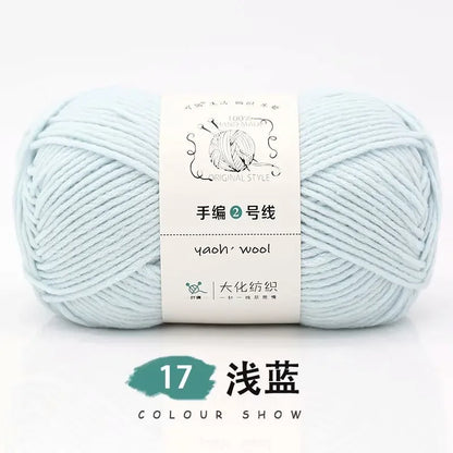 Fil de Coton Crocheté à la Main, 100g, Bricolage, Laine pour Bébé, Écharpe, Veste, Pull