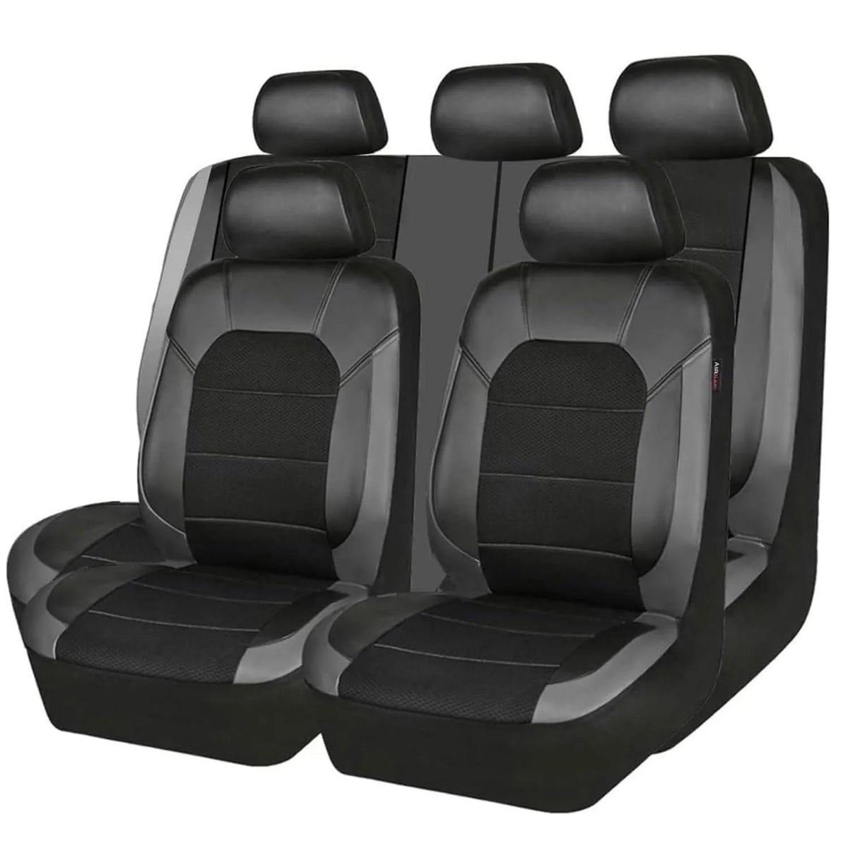 Housse de siège de voiture universelle en Polyester + cuir, couture Sandwich, 9 pièces