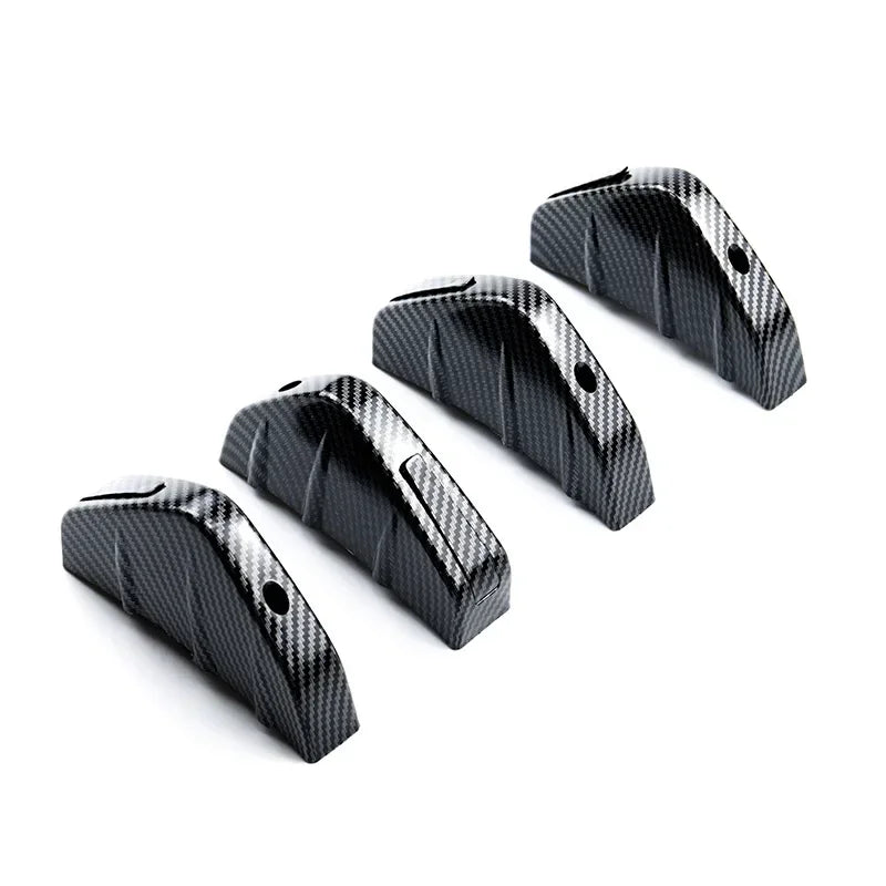 Diffuseur de pare-chocs arrière universel en Fiber de carbone pour voiture, 4 pièces, becquet noir et rouge ABS, diffuseur de lèvre de pare-chocs arrière Anti-collision