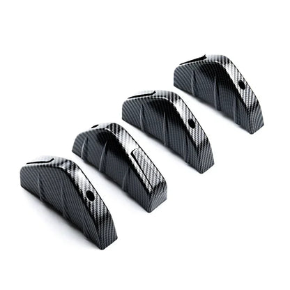 Diffuseur de pare-chocs arrière universel en Fiber de carbone pour voiture, 4 pièces, becquet noir et rouge ABS, diffuseur de lèvre de pare-chocs arrière Anti-collision