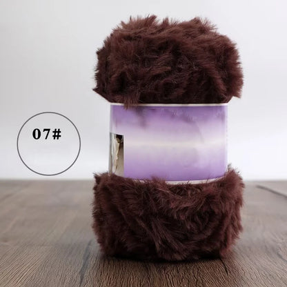 Fil de fausse fourrure 200g pour tricoter des pantoufles, des pulls chauds, des écharpes et des chapeaux faits à la main