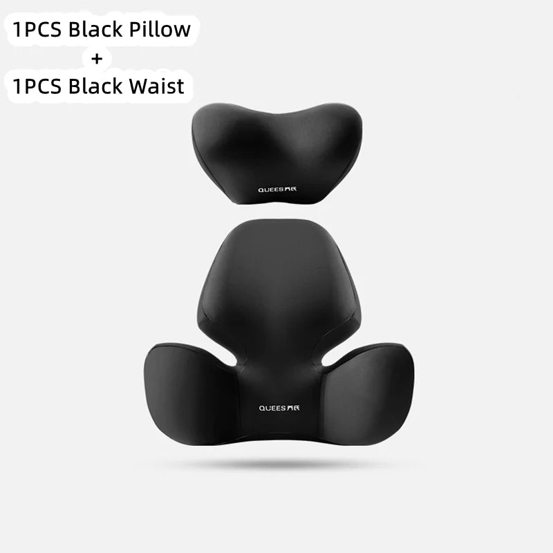 High Quality Universal Car Headrest Cushion Car Seat Neck Pillow Perforated Leather Breathable Lumbar Support Car Pillow