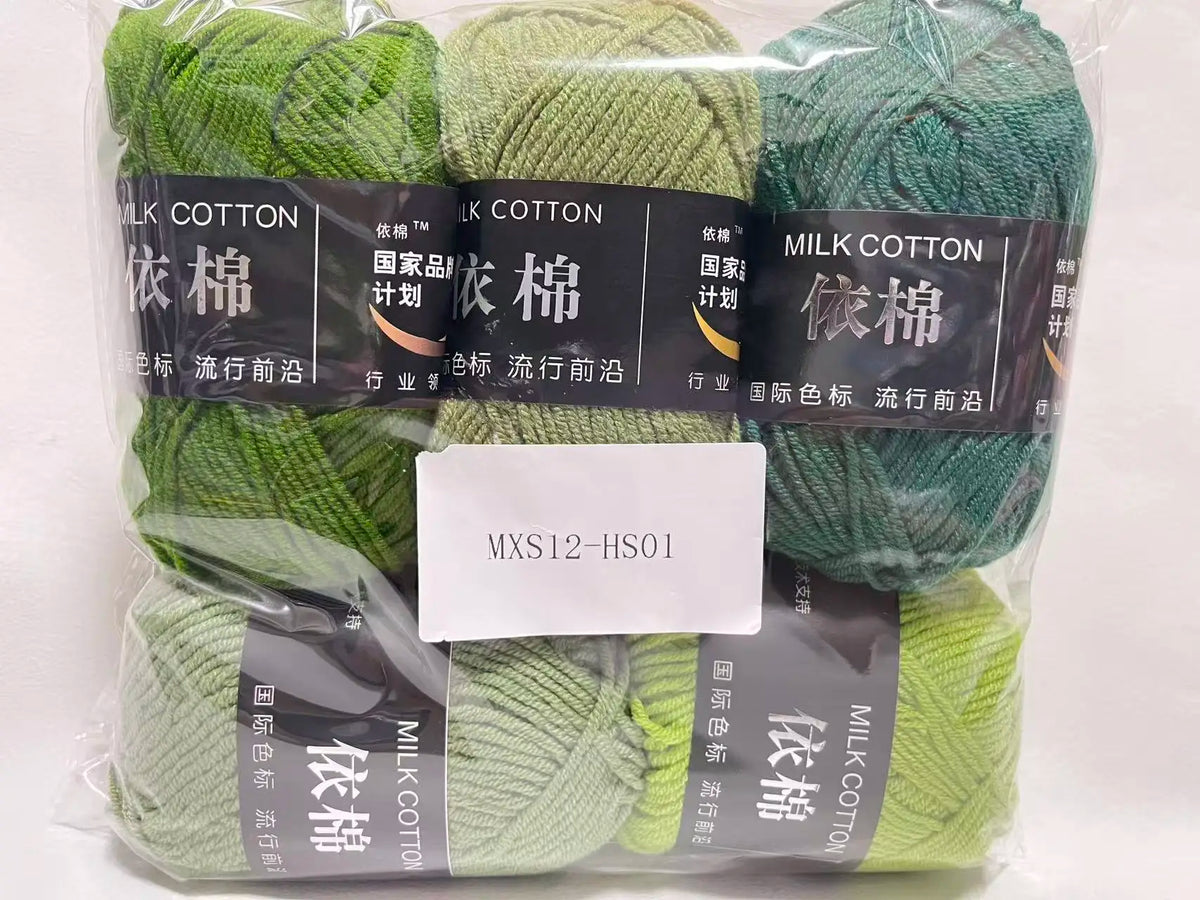 Combinaison de fils de coton au lait, couleurs mélangées, ensemble de fils à tricoter au Crochet pour bricolage artisanal, pull, écharpe, tricot, 5 pièces