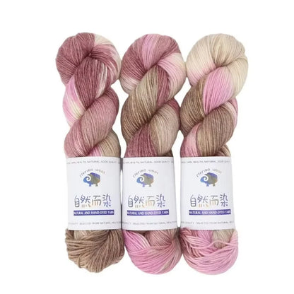 Rouleau de fil de laine mérinos, 100g/rouleau, teint à la main, doux, pour pull, écharpe, chapeau, tissé, fil arc-en-ciel pour bébé, 270M, 1 pièce