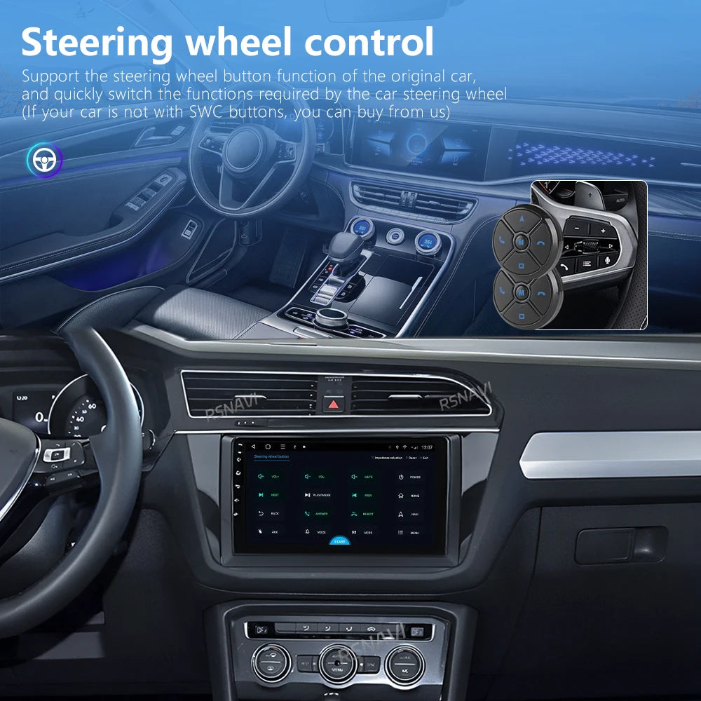 Android 15 Carplay Auto 2K écran autoradio lecteur multimédia pour Volkswagen Tiguan 2 Mk 2016 2017-2019 2 din Autoradio stéréo
