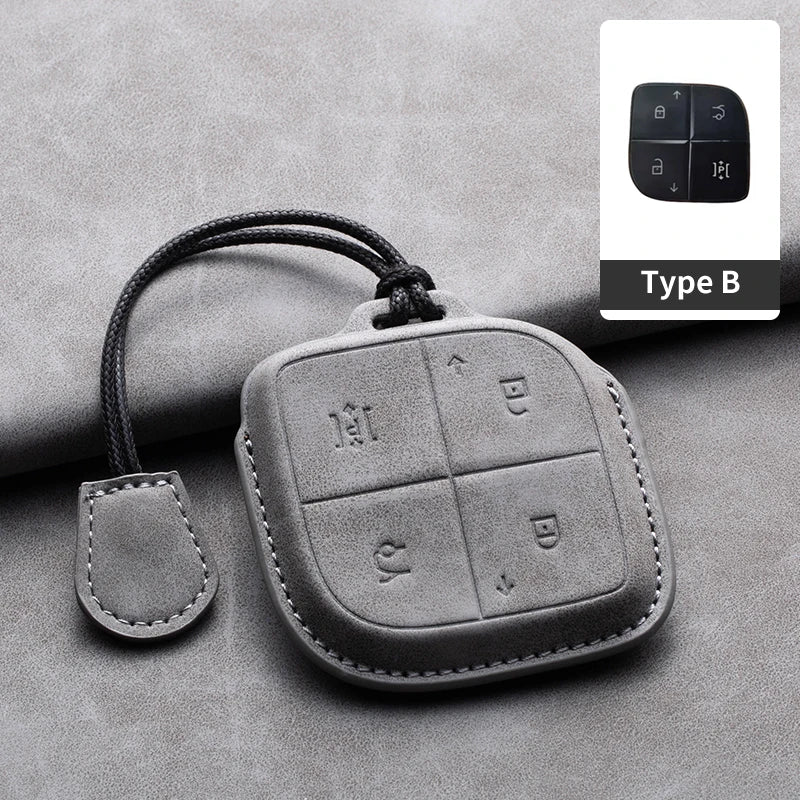 Convient pour LYNK & CO 08 2022 2023 2024 housse de clé télécommande intelligente de voiture en cuir coque de Protection de clé de voiture accessoires de décoration