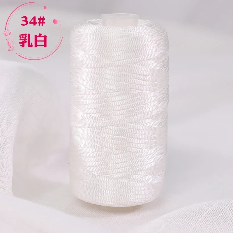 Fil de Crochet d'été en Satin, 100g/bobine, sangle conçue, fil fantaisie mélangé pour bricolage, chapeau, sac à main, pull, chapeau, 1 pièce