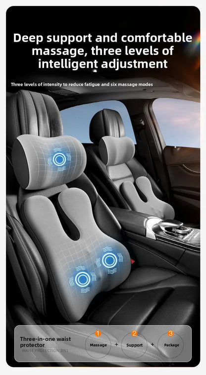 Appuie-tête de voiture, support lombaire, coussin de siège de voiture, coussin lombaire, oreiller chauffant électrique pour voiture, oreiller de protection du cou