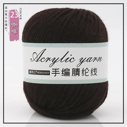 Fil tricoté en acrylique mélangé à 4 brins, avec crochet pour pull, chaussures, pantoufles, écharpe, démarreur tissé à la main pour débutants