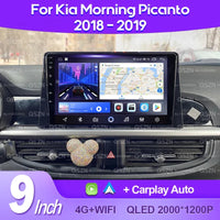 QSZN pour KIA Picanto Morning 3 JA 2018 - 2019 Android 13 autoradio lecteur vidéo multimédia CarPlay Auto 4G GPS Navigation stéréo