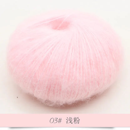 Fil Mohair tricoté à la main, 25g, 1 pièce, ligne de laine chaude au Crochet, pull shwal, écharpe